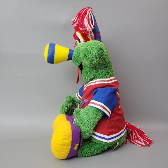 Vtg Jammy Jamfest Cheer & Dance Plush Green Monster Mascot Toy 22" - Picture 3 of 10